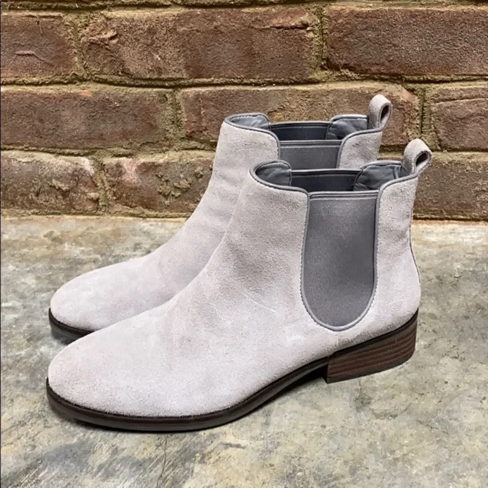 Cole Haan Landsman Light Gray Suede Ankle Bootie